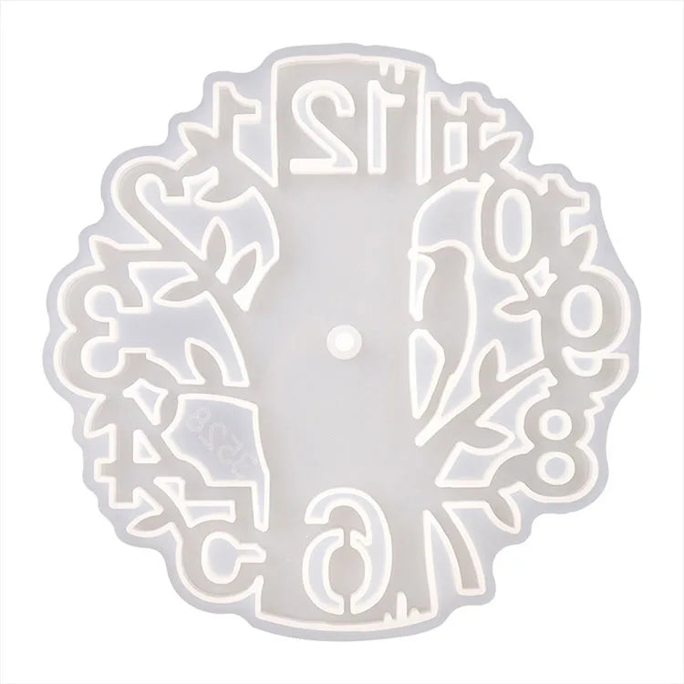 YS DIY Large Tree Clock Silicone Mold Woodpecker Clock Mold Silicone Resin Accessories Handcraft Jewelry Tool Resin Art Supplies