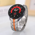 ShanHai No Gaps Stainless Steel Strap for Samsung Galaxy Watch 6 Classic 43 47 5Pro 45mm 6/5/4 40 44 42 46 Curved End Metal Band