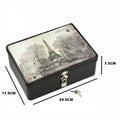 Wholesale Retro Rectangular Tinplate Box With Lock Large Metal Storage Storage Password Box Metal Case