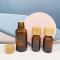 10ml 30ml Amber Color Essential Oil Glass Bottles with Bamboo Lid