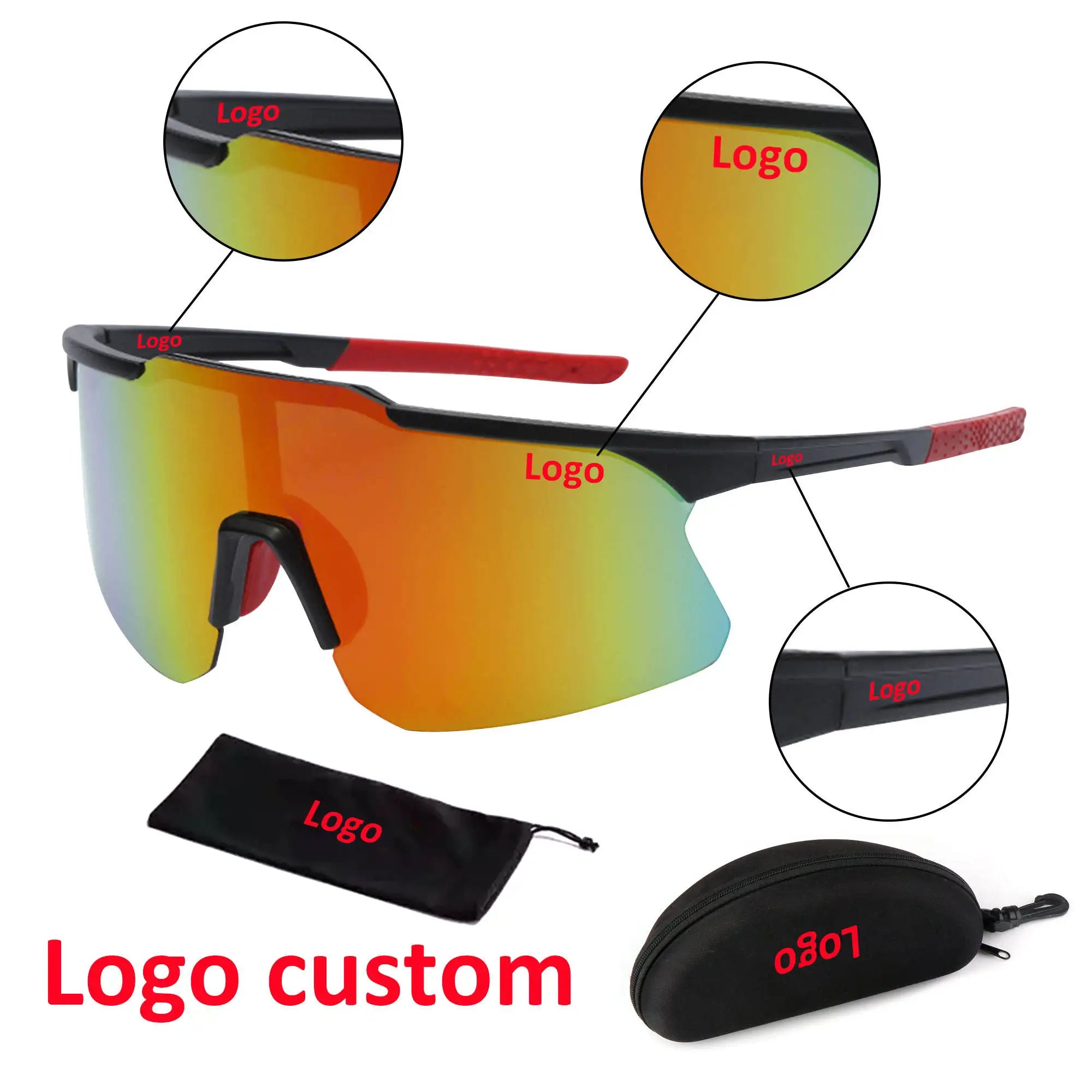 Cheap Running Glasses Oversized Sport Side Shields Sunglasses Cycling Outdoor Men Sport Sunglasses for Unisex