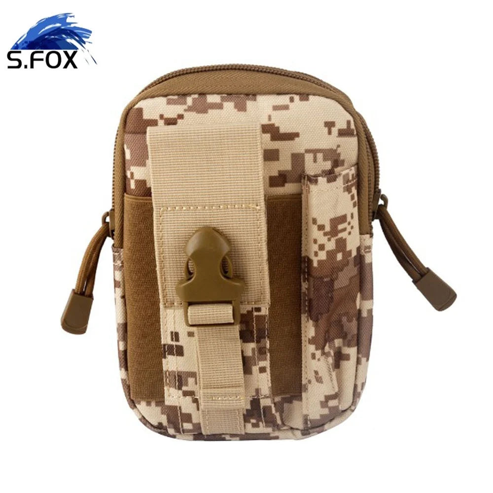 Outdoor Camping Useful Black Green Camo Tactical Molle Tactical Pouch Bag