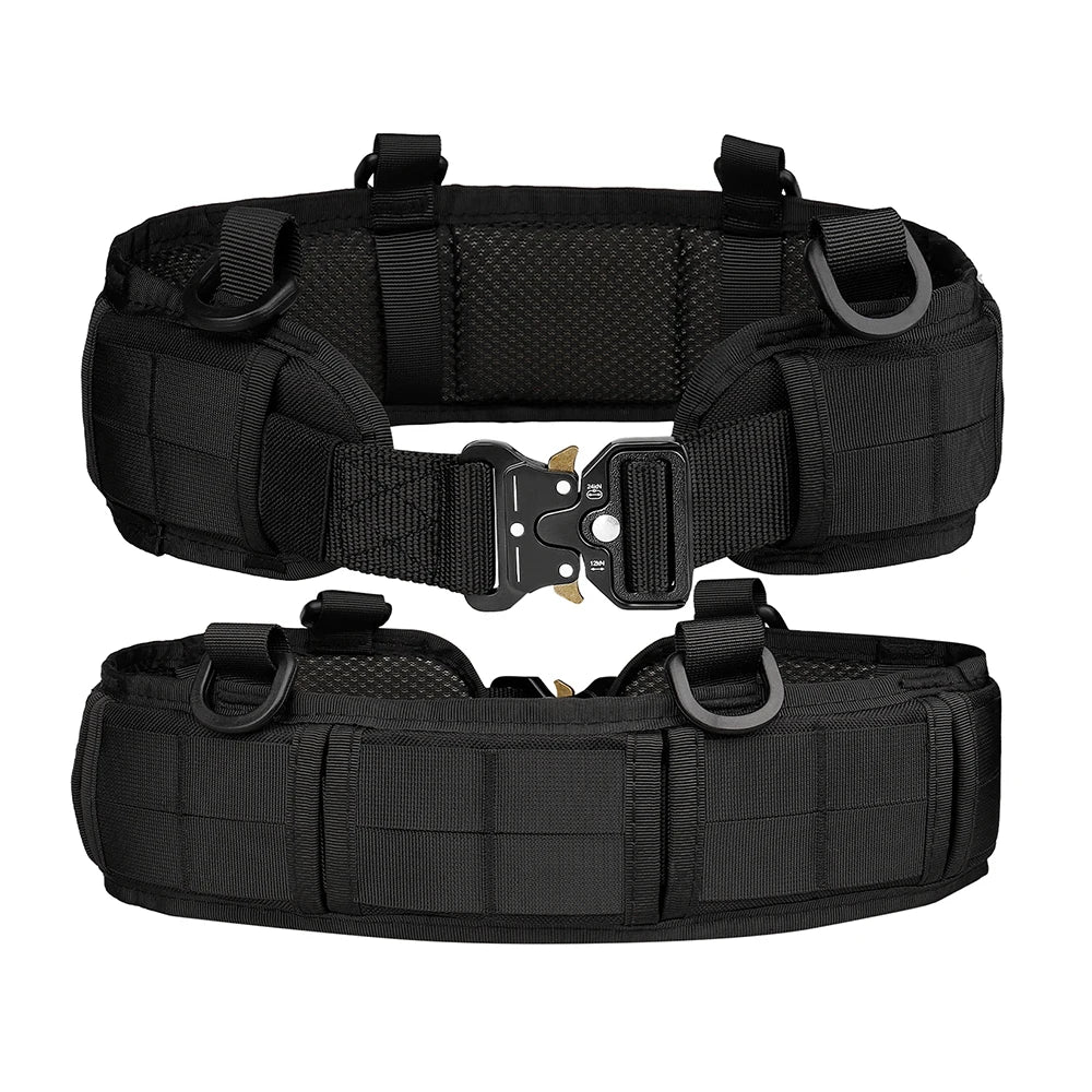Tactical Belt Men's Nylon Fabric Outdoor Casual Sporty Metal Buckle Molle Duty Belt Hunting Hiking Sports Fabric Belt