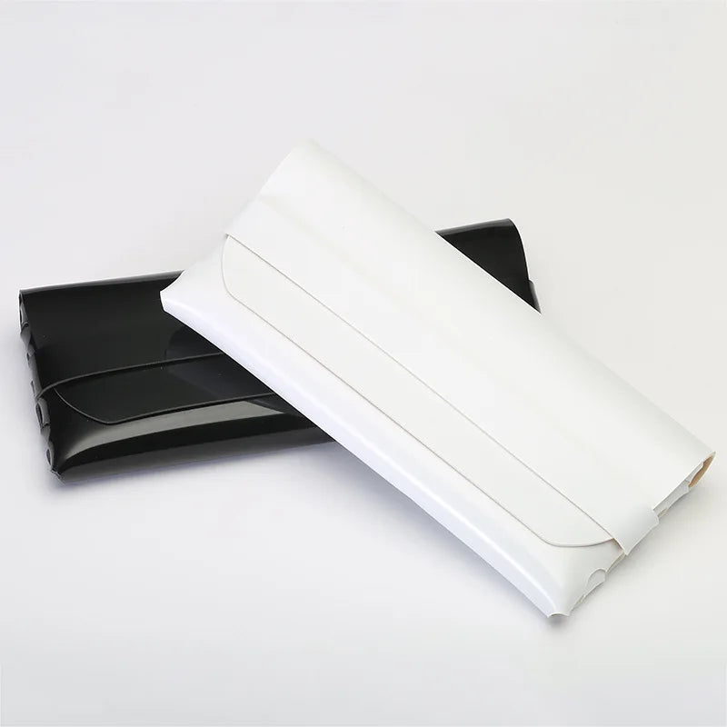 Fashion Black and White Sunglasses Leather Bag Custom Leather Sunglasses case Package
