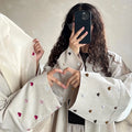 Wholesale Turkey Dubai Embroidery Heart Elegant Cardigan Robe Linen Abaya for Muslim Women Dresses