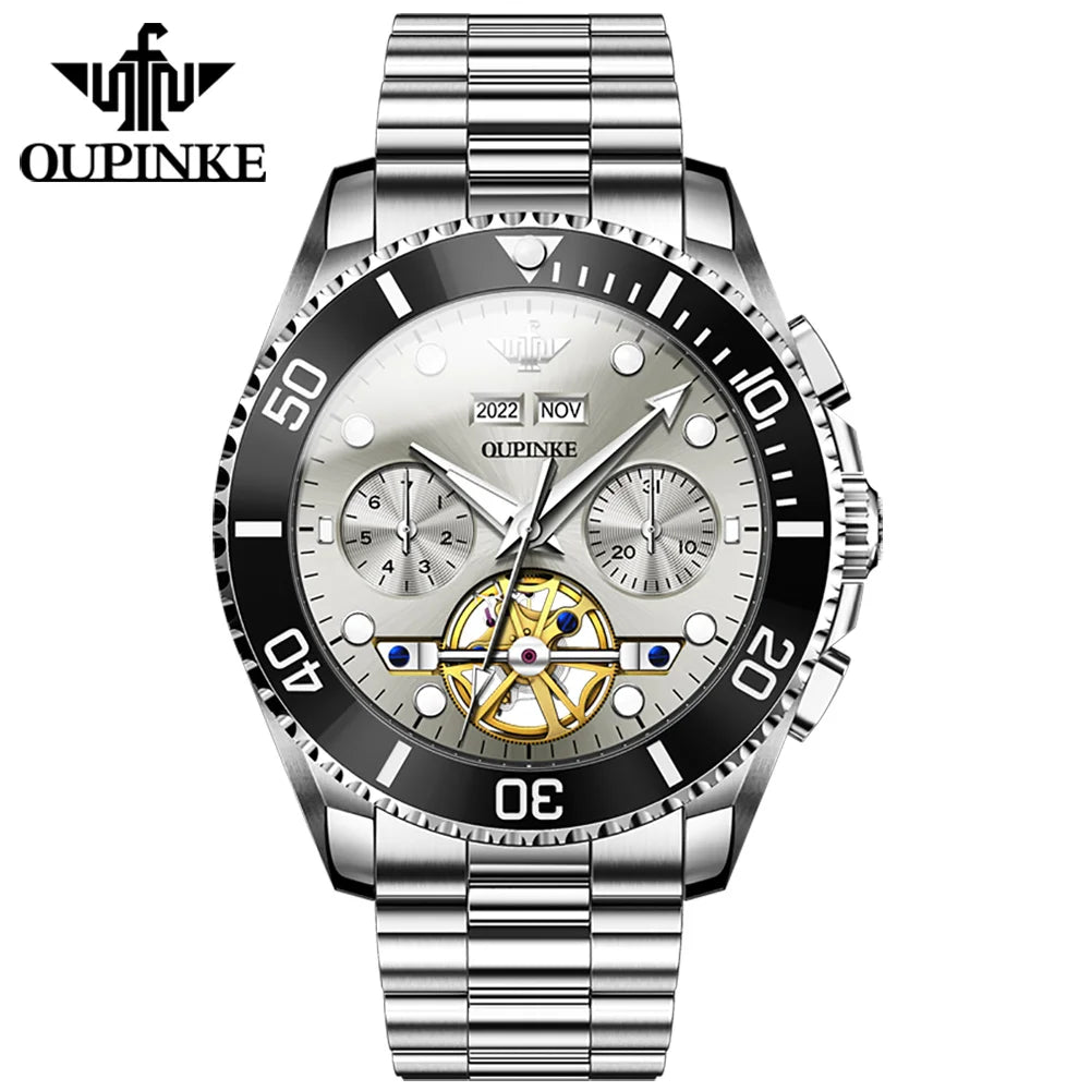 OUPINKE  3229  Customized Stainless Steel OEMTop Brand OEM Custom Luxury Classic Luminous Fashion Display Men's Waterproof Watch