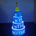 Customized Night Clup Bar Lounge Champagne Display Racks VIP LED Birthday Cake Bottle Presenter