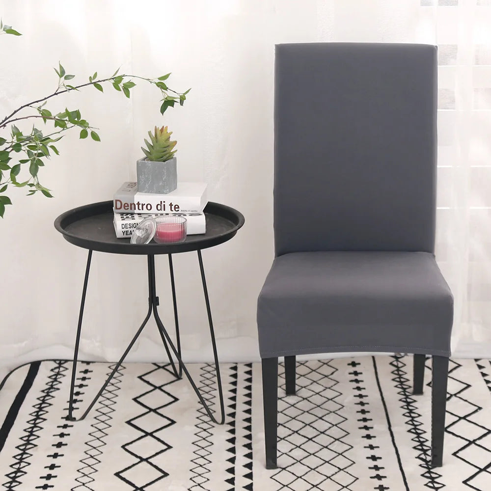 Thick Luxury Customized Fundas De Sillas Dining Seat Covers Elastic Stretch Spandex Dining Chair Cover