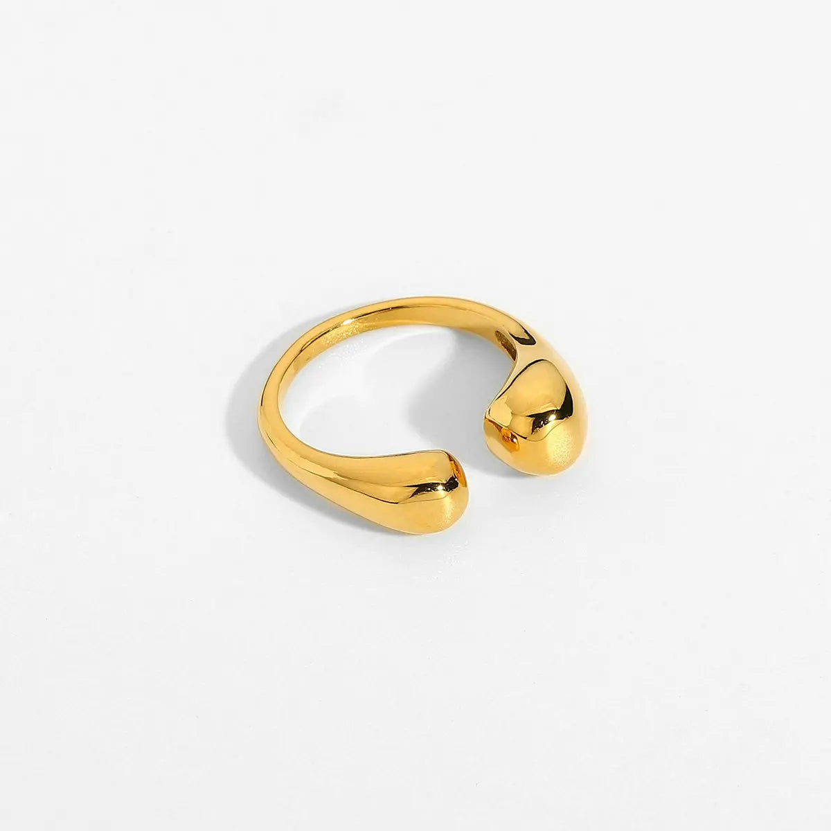 Customization Color 18K Gold Plated Band Finger Ring Fashion Chunky Irregular Hollow Jewelry for Women