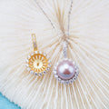 P011044 DIY 6-8mm Natural Freshwater Pearl Pendant Accessory 925 Sterling Silver Engagement Jewelry Necklace for Women