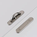 Modern Simple Zinc Alloy Golden Bedroom Embedded Hidden Tatami Recessed Pull Knobs Cabinet Drawer Handles