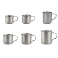 Pure Titanium Cup Outdoor Camping 500ml 750ml 200ml Foldable Handle Titanium Water Cup for Tea Coffee
