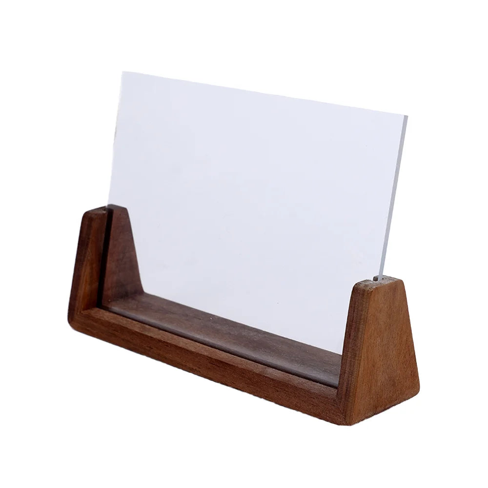 Hot Selling Rectangle Vertical Solid Walnut Wood Photo Frame 12.7x17.8cm UV Resistant for