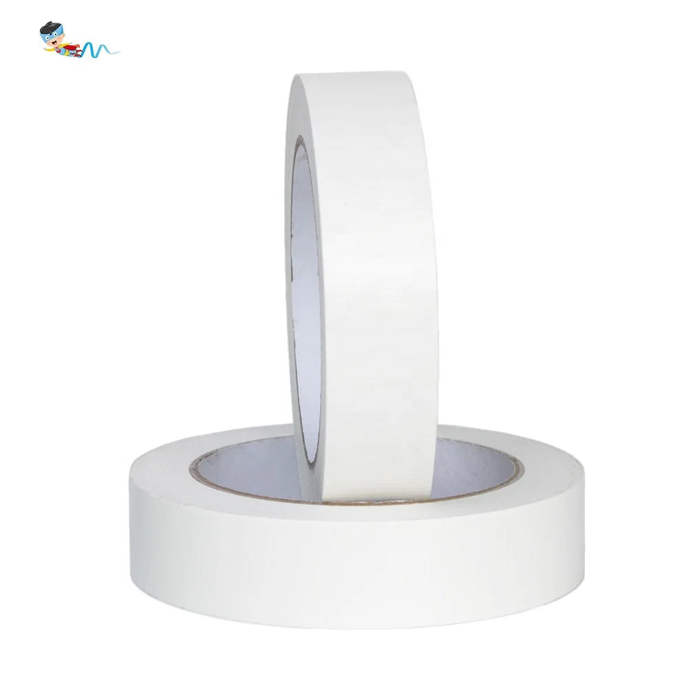 2- White Color Recyclable Exhibition Wedding Carpet Edge Binding Fixing Duck Cloth Duct Self Adhesive Tape