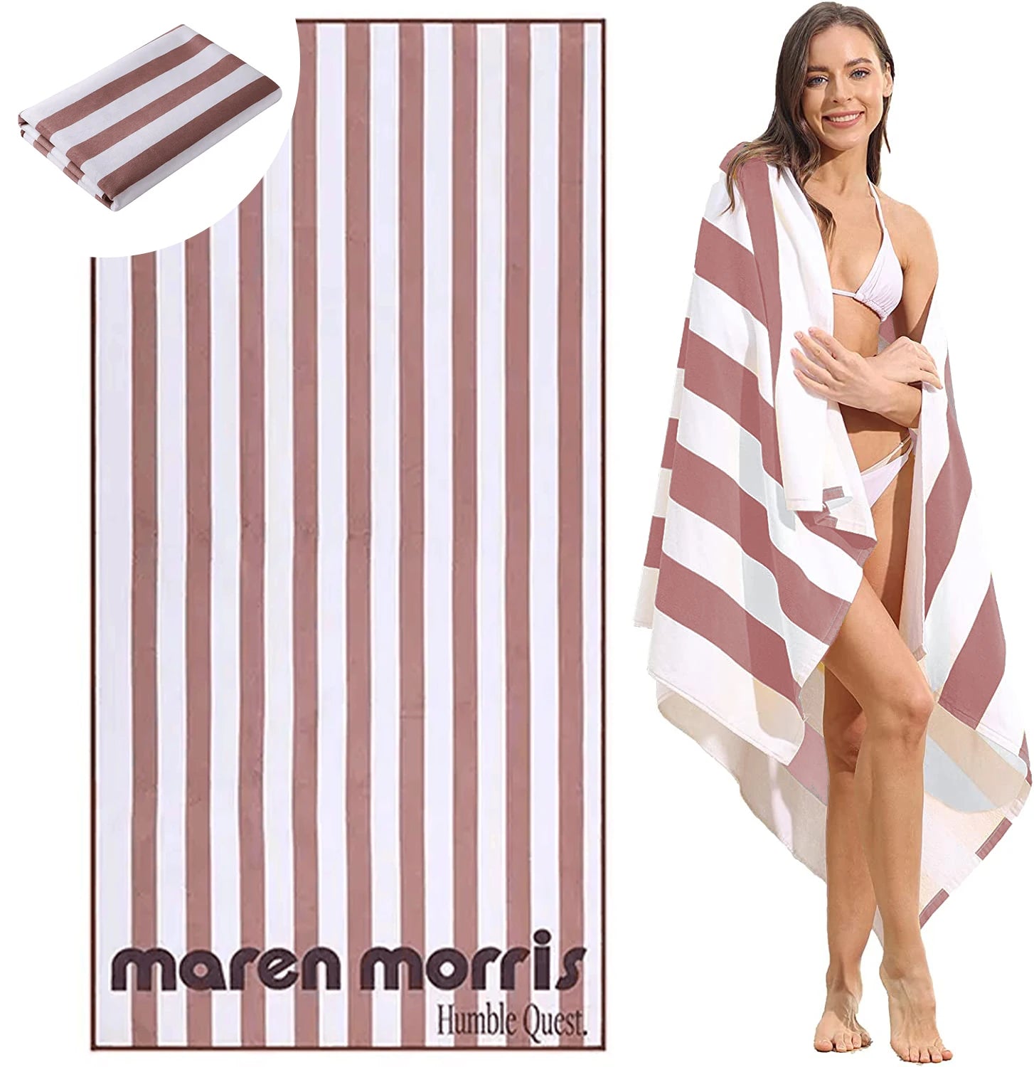 Wholesale Personalized Sand Free Absorbent Oversized Composite Material Eco-Friendly Floral Large Stripes Design Quick Dry Beach
