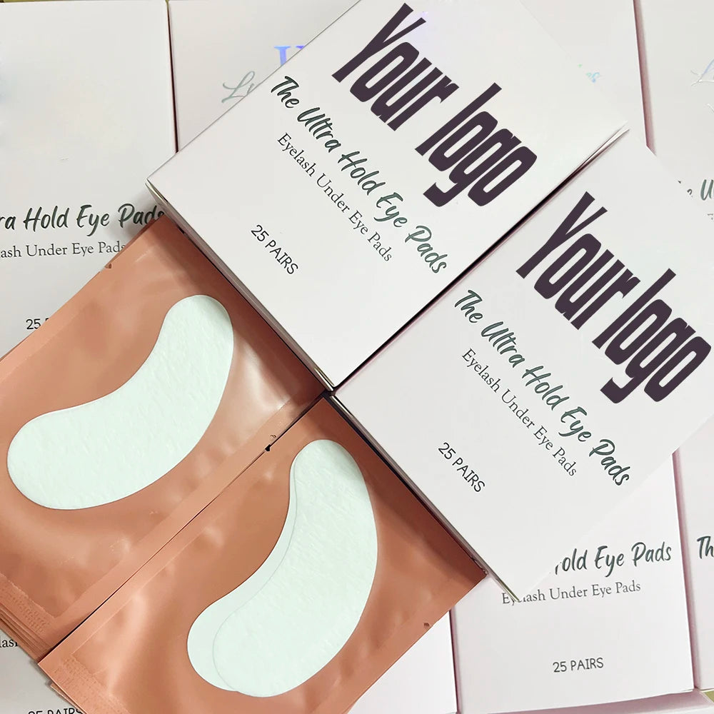 Custom Box  Eye Pads Disposable Hydrogel Under Gel Eye Patches for Eyelash Extension Lint Free Lashes Gel Pads