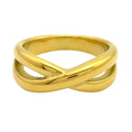 Fashion Princess Cut Classic Engagement Party Wedding Anniversary Gift Unisex Boho Gold Plated Stainless Steel Rings