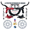 ZOOM HB876E 4-piston Disc Hydraulic Brake Electric Scooter with Hydraulic Disc Brake Sensor Control Power off Oil Braking Set