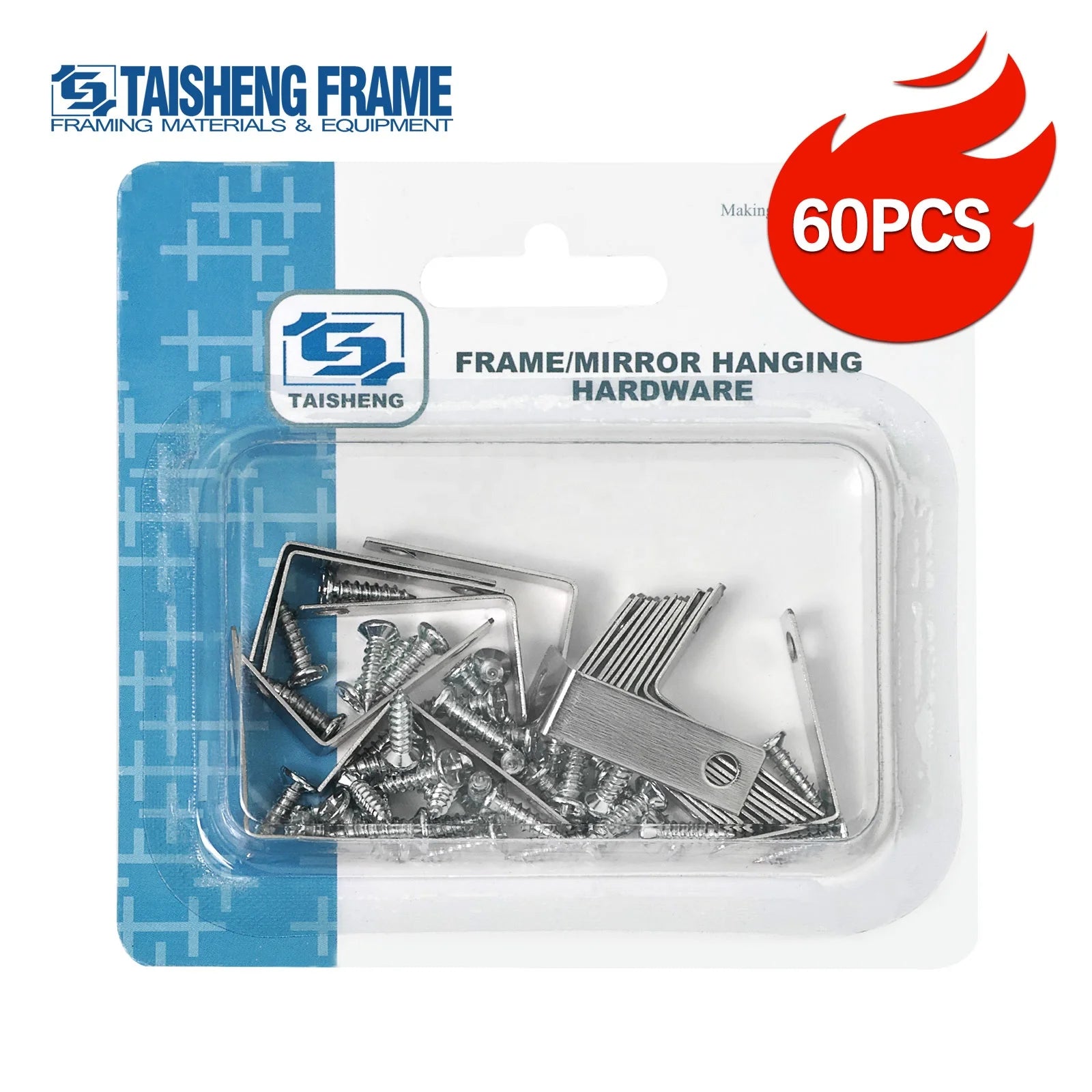 60PCS TS-K132 Angle Corner Brackets Set Cheap Wholesale Photo Frame Hardware Iron Corner Right Angle Frame Connectors