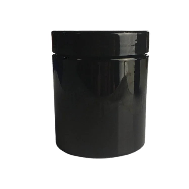 250ML PET Plastic Jar Glossy Black Storage Box Tooth Powder Packing Pot DIY Cosmetic Container Refillable Plastic Cream Jar
