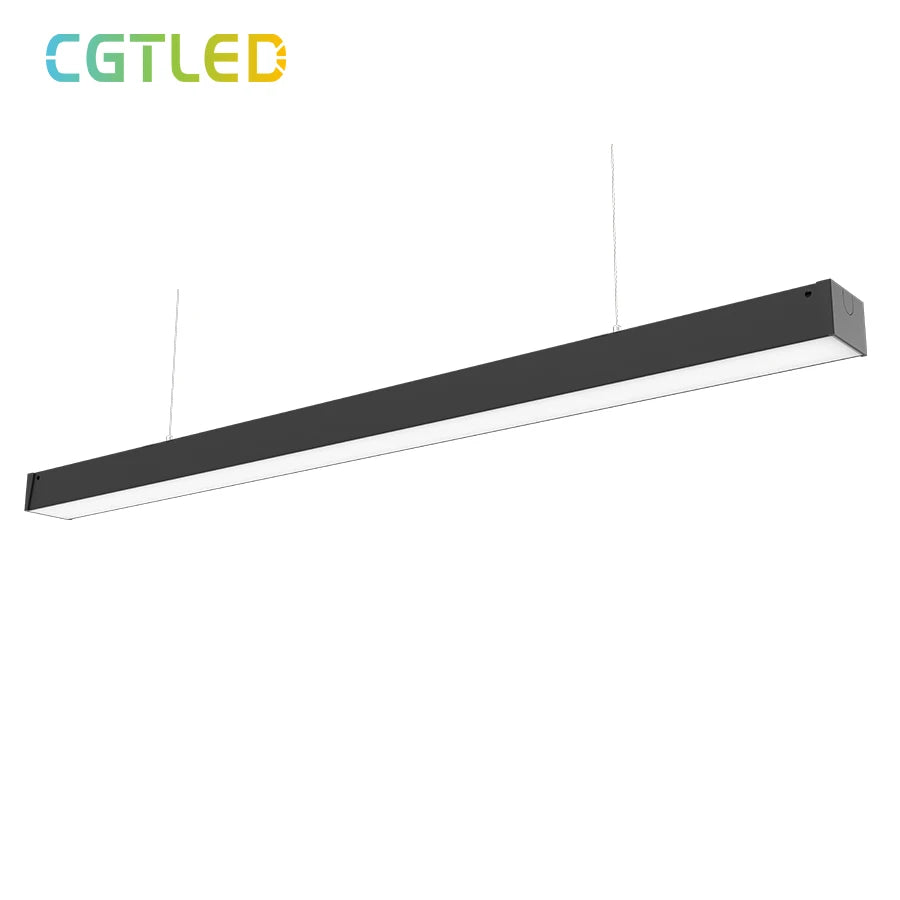Modern Black Finish Led Linkable Pendant Light 1.2M 4FT 40W 100LM/W Suspending Led Linear Light