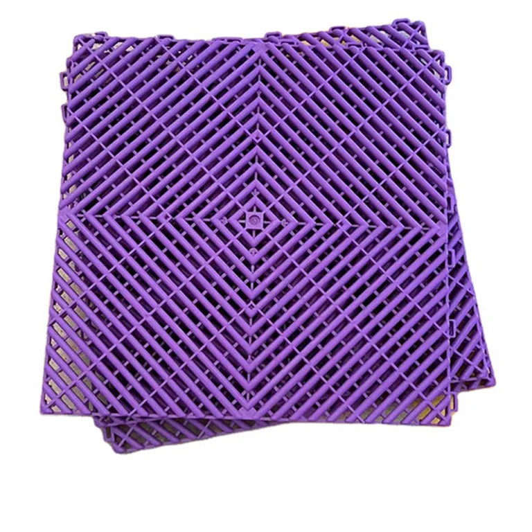 40X40X1.8cm PP Plastic Non-Slip Interlocking Garage Floor Tiles Drainage Floor Mats for Basement Swimming Car Parking