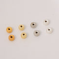 18K  Gold Plated Loose Bead Frosted Wheel Shape Beads Patterned Spacer Beads for Jewelry Making