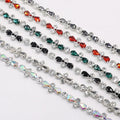 JFRC033 Fashion Glass Cross Rhinestone Chain Teardrop Crystal Diamond Trim Applique Sew on Dress Belt Necklace Diy Clothes Acces