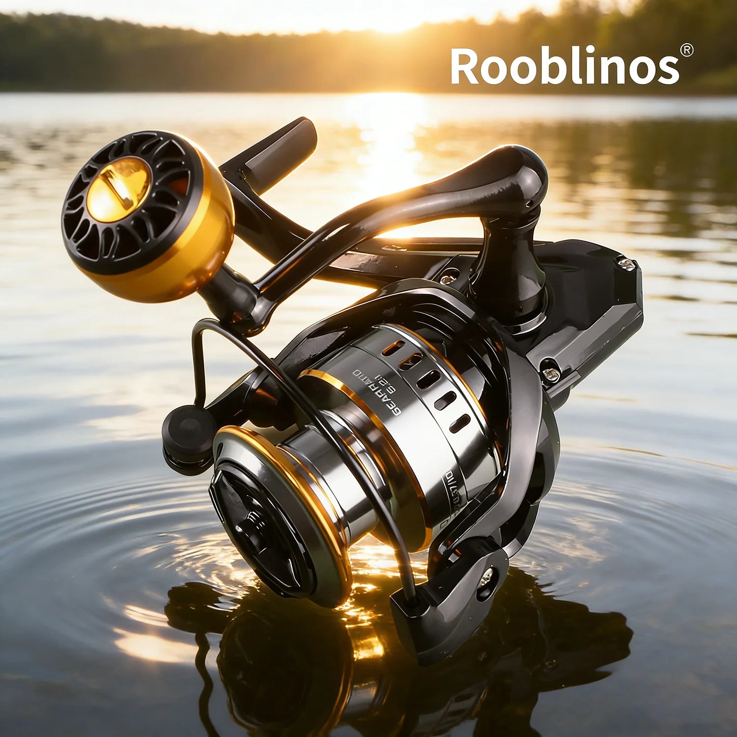[Germany Stock] ROOBLINOS HEG 5.2:1 Nylon Spinning Reel Left Hand River Stream Ocean Use Anti-Reverse Corrosion-Resistant