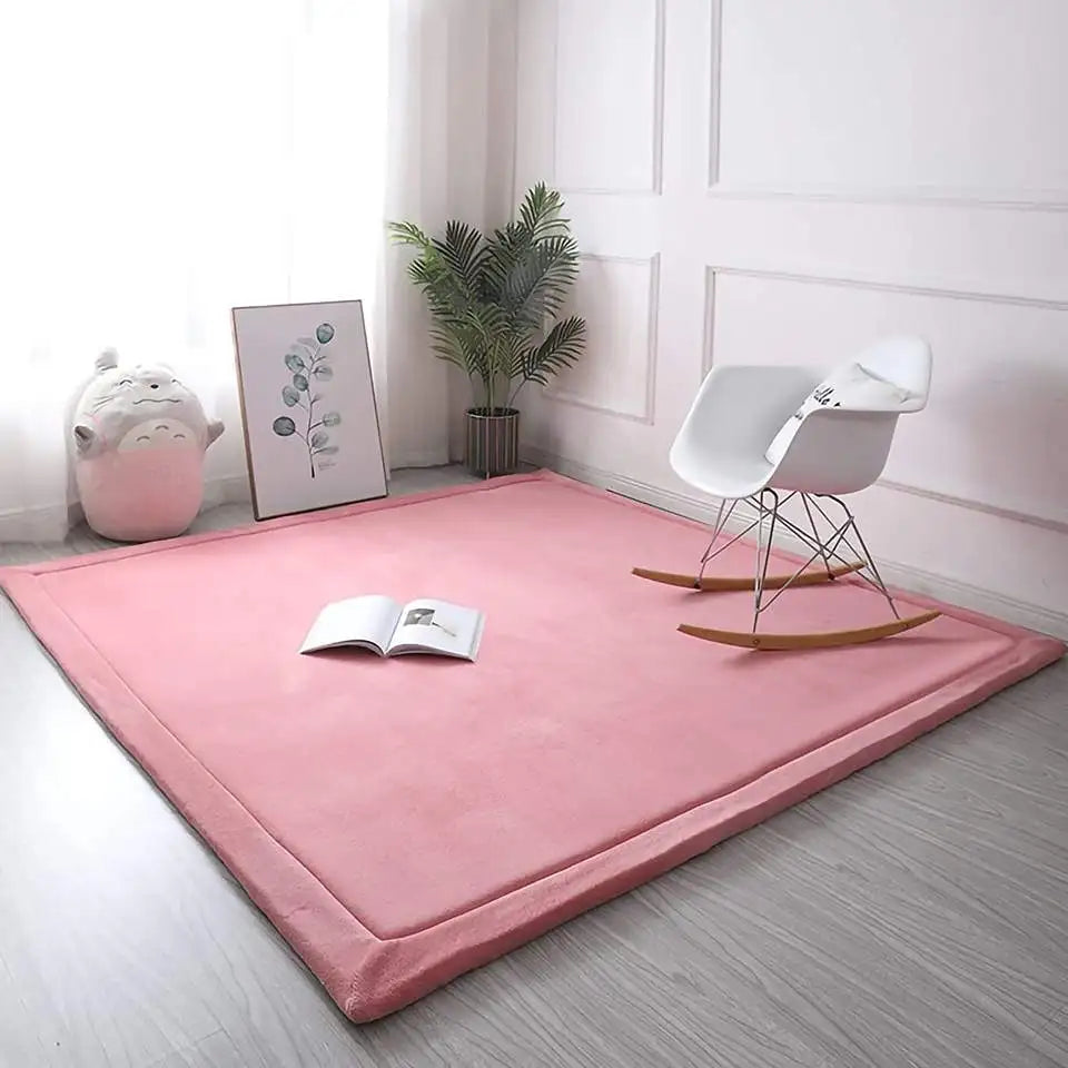 3CM Thick Coral Velvet Bedroom Modern Japanese Tatami Mat Memory Foam Mat Area Carpet