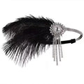 Hot Selling Vintage Crystal Feather Headband Great Gatsby Headdress Bridal Evening Ball Costume Dress Accessories Headband