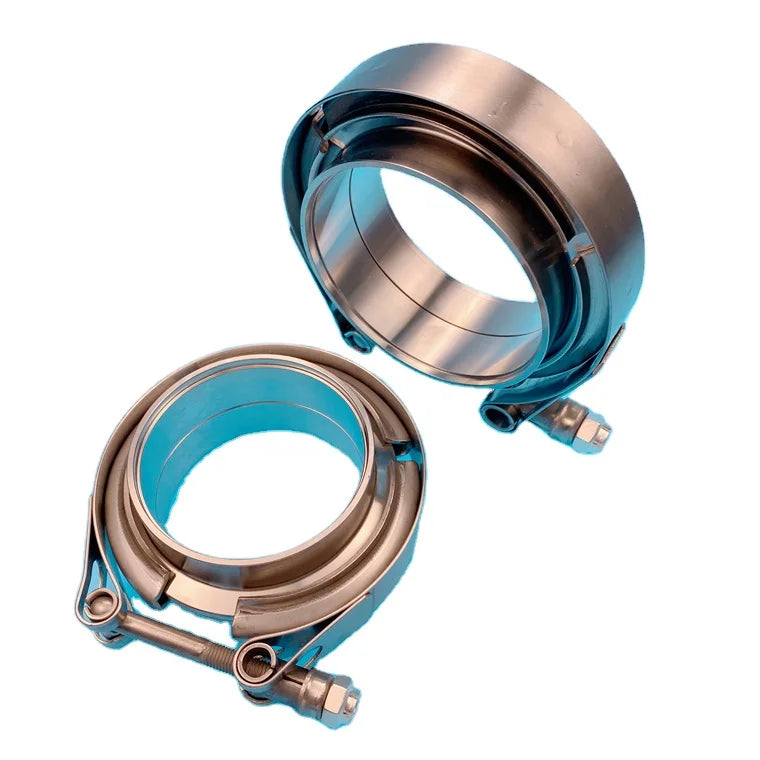 JTLD 304 Stainless Steel 2" V Band Clamp Rings and Flanges Kit for Exhaust System