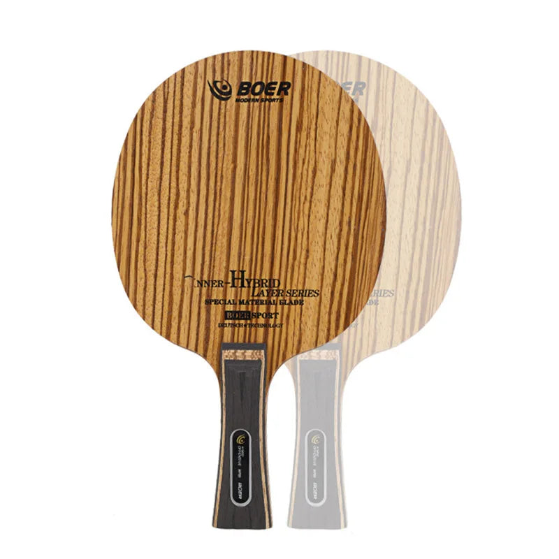 YoungJoy BOER Zebra Offensive Blade 7-Layer Pure Wood Ayous Big Core Table Tennis Racket Basic Train Ping Pong Blades