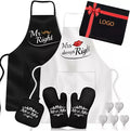 Mr. Mrs. Couple Sleeveless Aprons Polyester Cotton Adjustable Buckle Cleaning Promotional Gift Engagement Wedding Anniversary