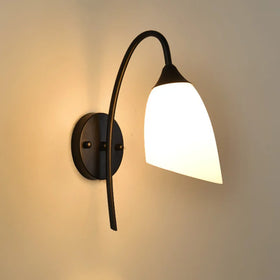 Decorative Vintage 2 Set Black White Led Wall Hanging Light Wireless Battery Operated Wall Sconces for Home
