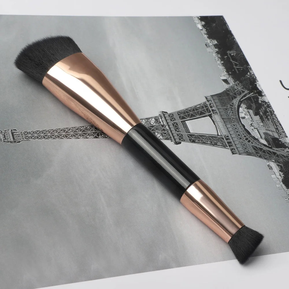 Dias Wooden Professional Eco Friendly Black Synthetic Cruelty Free Single Double Ended Makeup Brush