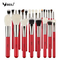 BEILI 24 Pcs Makeup Brushes Professional Red Best Selling Make up Brushes Set Premium Facial Makeup Brush Set Girls Cosmetic Bru
