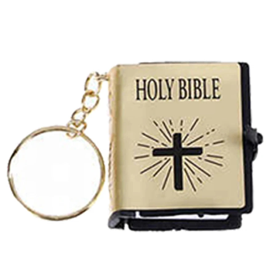 Wholesale Mini Bible Keychain Jesus Religious Key Chain Promotional Gift Metal Keychain
