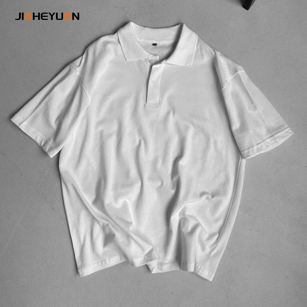 Summer Custom Blank Breathable Knitted Turtleneck Casual Loose Fit Men's Short Sleeve T-shirt Anti-Pilling Anti-Wrinkle Features