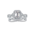 Hot 925 Sterling Silver Ring Set Female Engagement Wedding Band Bridal Vintage Stacking Rings for Women Fine Jewelry
