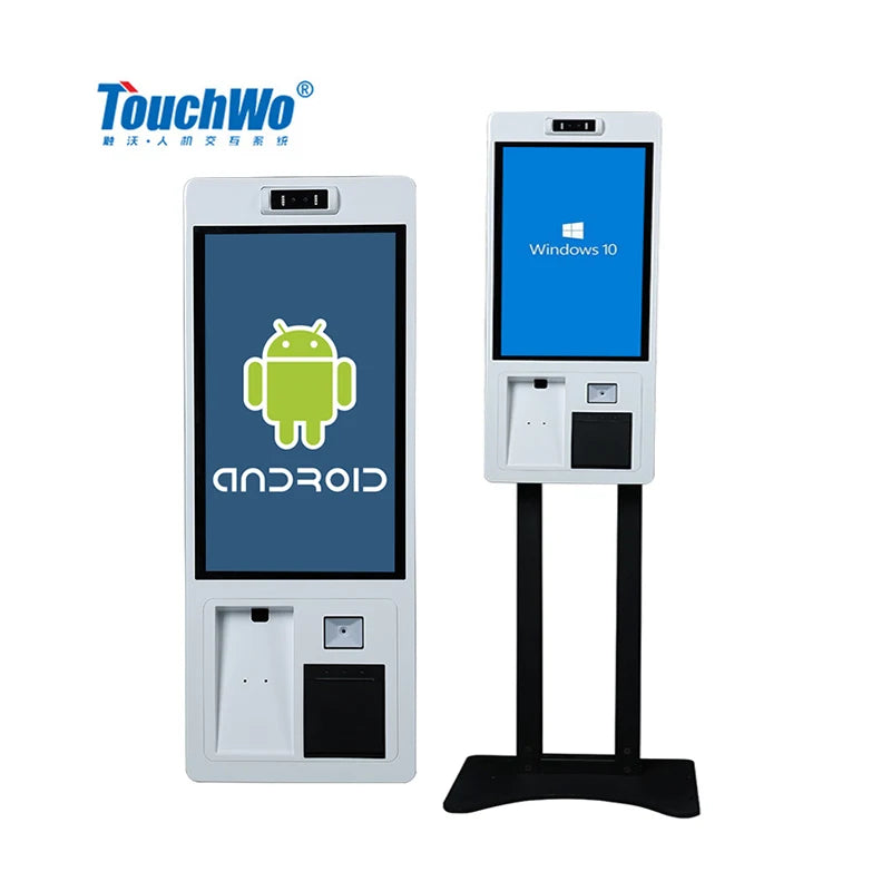TouchWo Multitouch Self-order Intelligent Terminal Touch Screen Display Kiosk Payment Machine with Card Reader