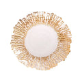 13inch Stock Rose Gold Silver Glass Reef Charger Plate for Decoration