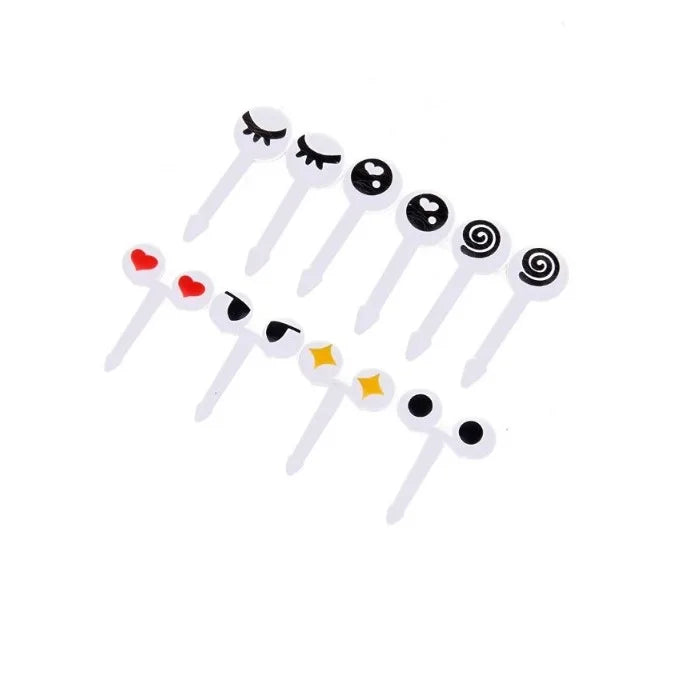 20g Food Grade Plastic Food Pick Animal Shape Eyes Food Picks 1pack=10pcs 3-5cm