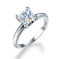 Gra Certified  1  1.2CT Princess Cut Moissanite Diamond Square Ring for Women 925 Sterling Silver Engagement Wedding Fashion Jew