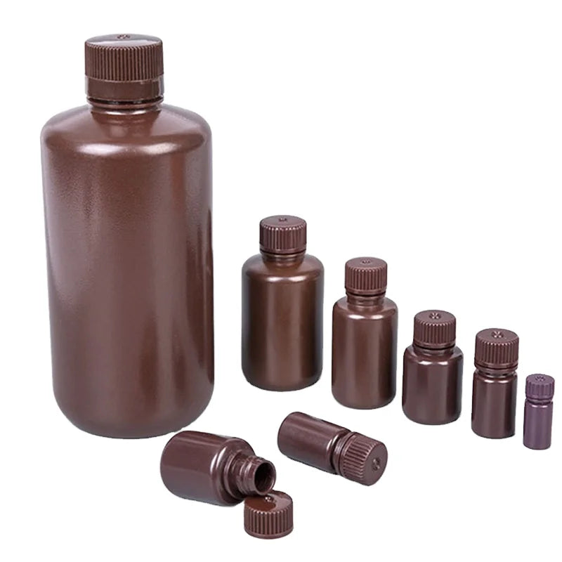 Laboratory 8ml 30ml 60ml 125ml 250ml 500ml 1000ml HDPE PP Reagent Plastic Bottle with Screw Cap for Chemical Storage and Sealing