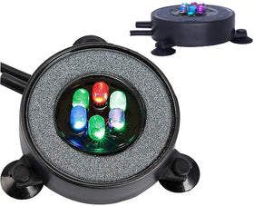 Plant Fish Tank Bubbler 6 LEDs WRGB Light IP68 Waterproof Decoration Accessories Aquarium Bubbles Stone With LED AQUARIUM LAMP