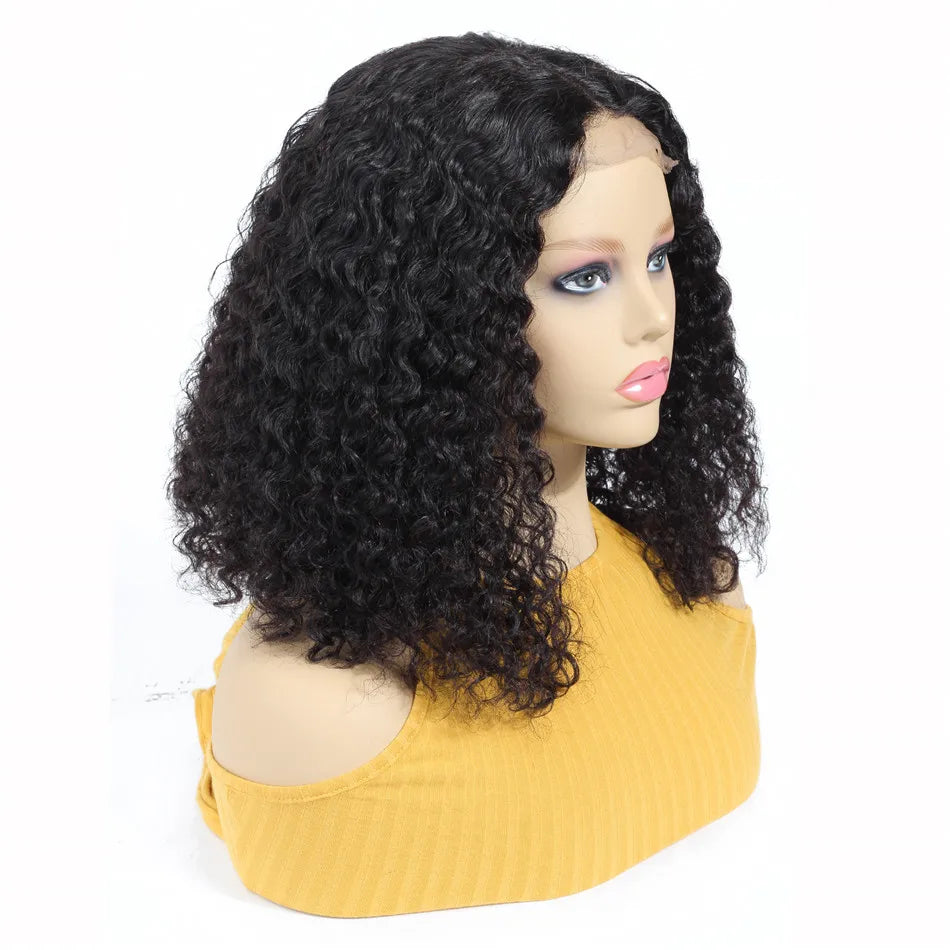 YesWigs Cheap Lace Front Wig Natural Color Kinky Curly Remy Hair Short Bob Wigs for Black Women Hd Lace Frontal Wigs Human Hair
