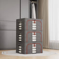 24L Metal Frame Foldable Fabric Bins Organizer for Clothes Stackable Storage Bin Toys Boxes Organizer for Clothes Boxes Bins