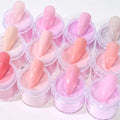 10G/BOX Nude Pink White Clear Acrylic Powder 2in1 Carving Crystal Dipping Powder Nail Extension Builder Pigment Dust FA229