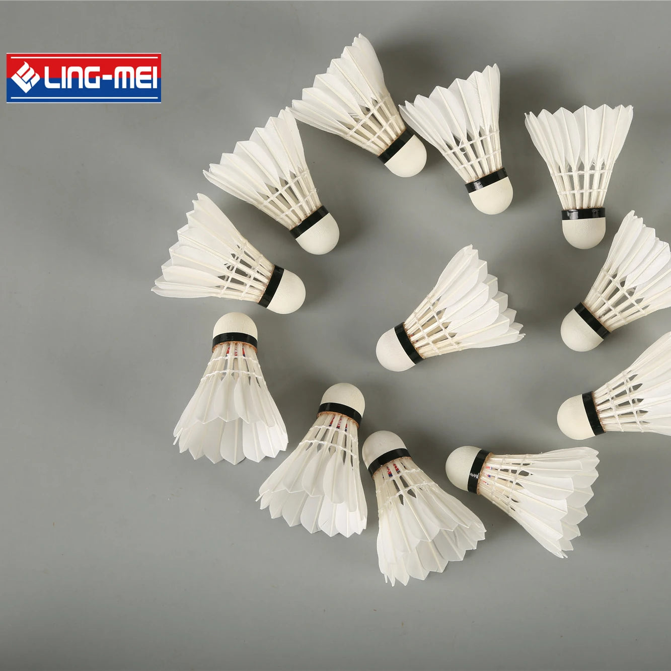 Lightweight Badminton Equipment BWF Approved Goose Feather Natural Cork Badminton Shuttle Cock Lingmei 90 Pro